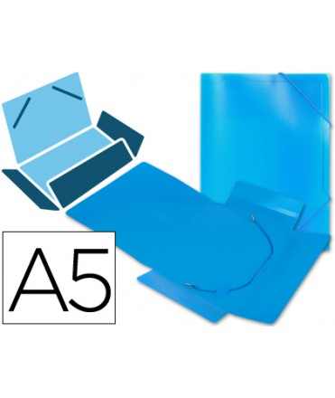 Carpeta liderpapel gomas solapas 34972 polipropileno din a5 azul