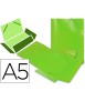 Carpeta liderpapel gomas solapas 34973 polipropileno din a5 verde