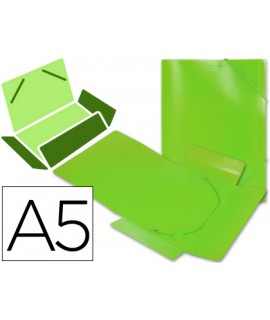 Carpeta liderpapel gomas solapas 34973 polipropileno din a5 verde