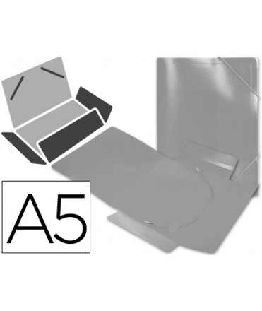 Carpeta liderpapel gomas tres solapas polipropileno din a5 color incoloro