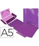 Carpeta liderpapel gomas solapas 34976 polipropileno din a5 violeta