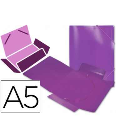 Carpeta liderpapel gomas solapas 34976 polipropileno din a5 violeta