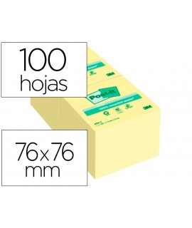 Sticky notepad remove and put post-it 76x76 mm yellow recycled paper
