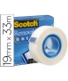 Cinta adhesiva scotch magic invisible removible 33 m x 19 mm