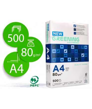 Greening Din A4 Photocopier Paper 80 Grams Pack of 500 Sheets