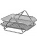 Bandeja sobremesa metalica q-connect rejilla gxa100 plata 2 bandejas movibles 300x185x350 mm