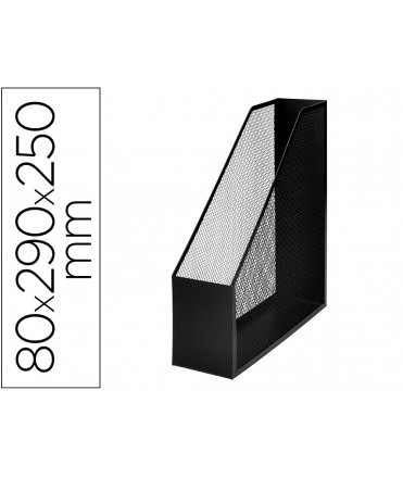 Revistero metalico q-connect rejilla negro 79x289x250 mm