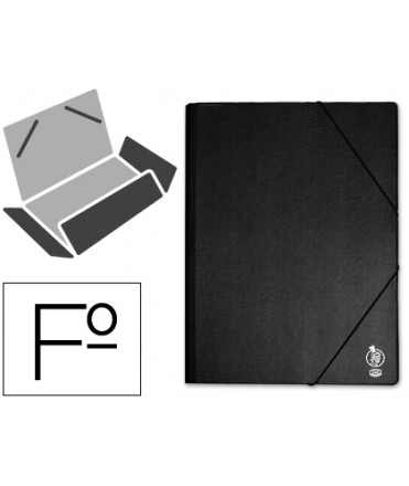 Carpeta liderpapel gomas folio solapas plastico negra