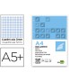 Recambio liderpapel cuarto 100 hojas 60gr cuadro 3mm con margen 6 taladros