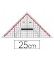 Escuadra m+r geometria 25 cm plastico cristal