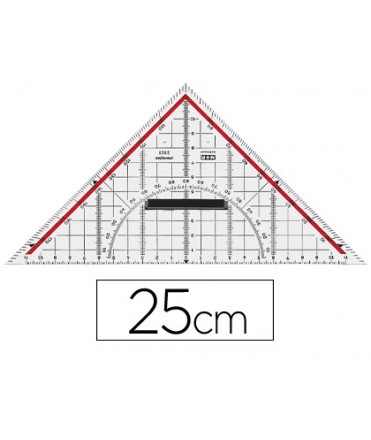 Escuadra m+r geometria 25 cm plastico cristal