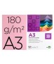 Cardboard liderpapel a3 180g/m2 pink pack of 100 sheets