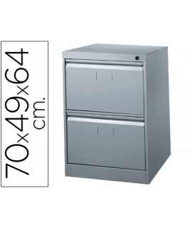 File metal floor drawers with 2 drawers 70cm high, 64cm prof.49cm widegray color n.75