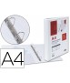 Carpeta canguro 4 anillas mixtas 25mm liderpapel a4 plastico color blanco