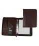 Carpeta portafolios q-connect cremallera 4 anillas 20 mm concalculadora con bolsa para movil color marron 260x355 mm