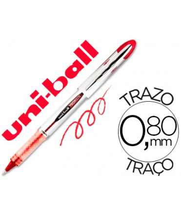 Rotulador uni-ball roller ub-200 vision rojo 0,8 mm -unidad