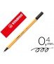 Rotulador stabilo punta de fib ra point 88 negro punta fina 0,4mm