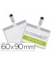 Identificador con pinza q-connect kf01562 60x90 mm cerrada