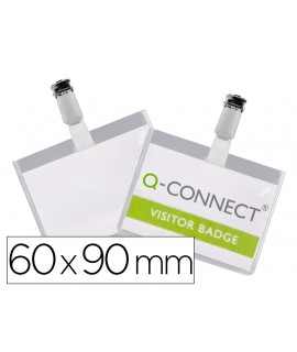 Identificador con pinza q-connect kf01562 60x90 mm cerrada