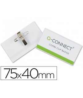 Identificador q-connect con pinza e imperdible kf01568 40x75 mm