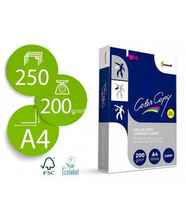 Papel fotocopiadora color copy glossy din a4 200 gramos paquete 250 hojas