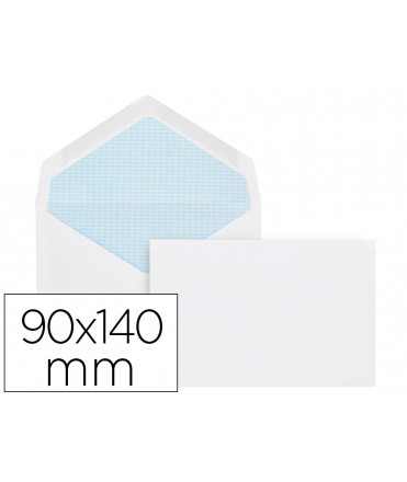 Sobre liderpapel n.1 blanco minimo normalizado 90x140mm engomado solapa de pico caja de 500 unidades