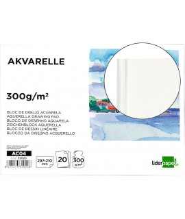 Glued watercolor liderpapel drawing pad 210x297mm 20 sheets 300g/m2 without box