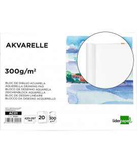 Glued liderpapel watercolor drawing pad 297x420mm 20 sheets 300g m2 without box