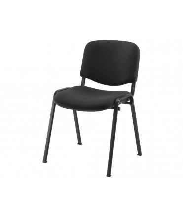Silla q-connect confidente apilable tapizada sin ruedas 910mm alto 460mm largo 440mm profundidad negro