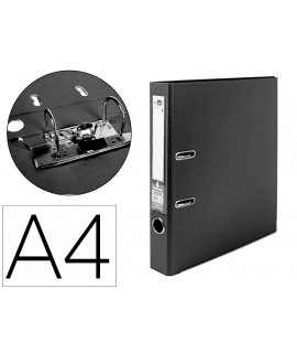 Lever Filing Cabinet liderpapel A4 Documenta PVC Lined with Rattan Spinel 52mm Black Metal Compressor