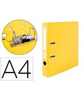 liderpapel a4 documenta pvc-lined lever file cabinet with rado lomo 52mm yellow metal compressor