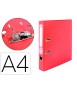 Lever Filing Cabinet liderpapel A4 Documenta PVC Lined with Backless 52mm Red Metal Compressor