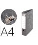 Lever Filing Cabinet liderpapel A4 Cardboard Lined Without Rin Spine 80mm Black Metal Compressor