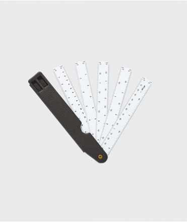 Escalímetro Pardo Abanico, 15 cm. Estuche símil piel