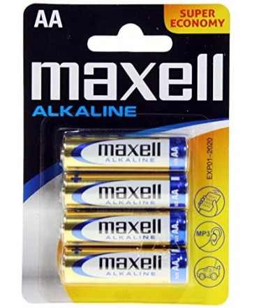 Blister 4 piles AAA 1,5V Maxell