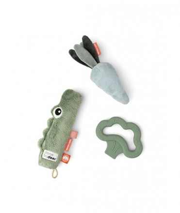 Set de 3 juguetes Croco, verde