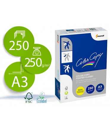 Papel fotocopiadora color copy glossy din a3 200 gramos paquete de 250 hojas