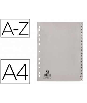 Separador alfabetico q-connect plastico a-z din a4 multitaladro