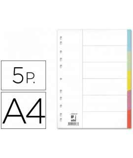 Divider q-connect cardboard set of 5 dividers din a4 multi-drill