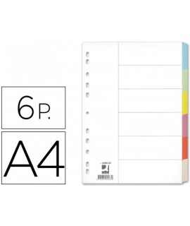 Divider q-connect cardboard set of 6 dividers din a4 multi-drill