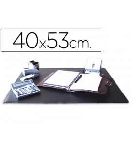 Vade sobremesa q-connect polipropileno negro 40x53 cm 999112415