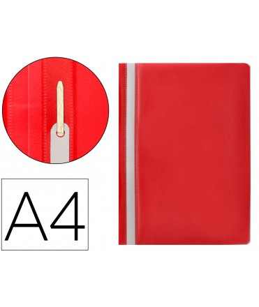 Carpeta dossier fastener plastico q-connect din a4 roja