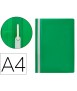 Carpeta dossier fastener plastico q-connect din a4 verde