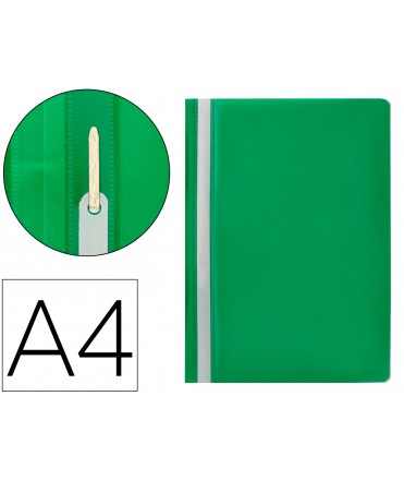 Carpeta dossier fastener plastico q-connect din a4 verde