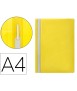 Carpeta dossier fastener plastico q-connect din a4 amarilla