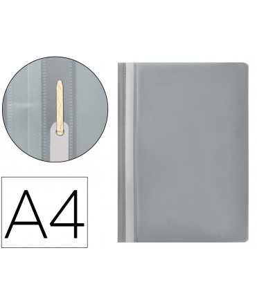 Carpeta dossier fastener plastico q-connect din a4 gris