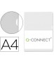 Carpeta dossier uñero plastico q-connect din a4 120 micras transparente -bolsa de 10 unidades