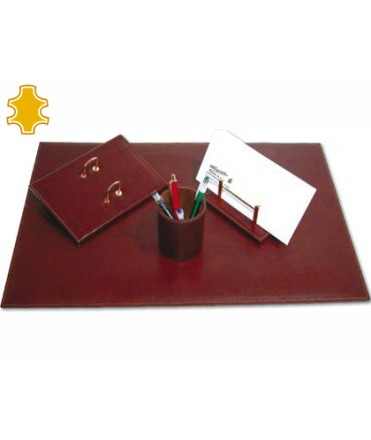 Escribania sobremesa q-connect artesania de piel juego de 4 piezas 40x60x0,6 cm fabricada en ubrique