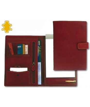 Carpeta portafolios q-connect artesania piel cuarto con broche 275x193 mm fabricada enubrique