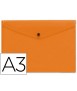 Carpeta liderpapel dossier broche 44241 polipropileno din a3 naranja serie frosty